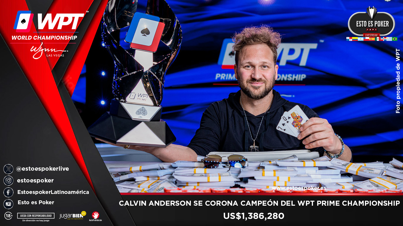 Calvin Anderson se corona campeón del WPT Prime Championship
